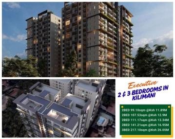 Luxury high-rise apartments for sale in Kilimani, Nairobi – Modern residential real estate in Kenya by M Estates.